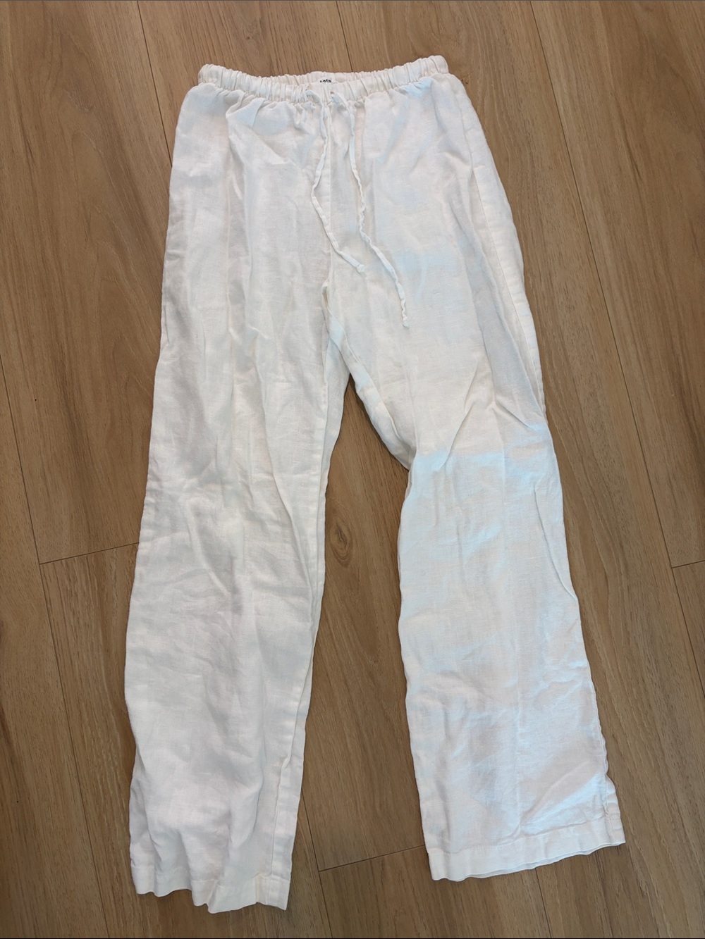 Reformation White Linen Pants